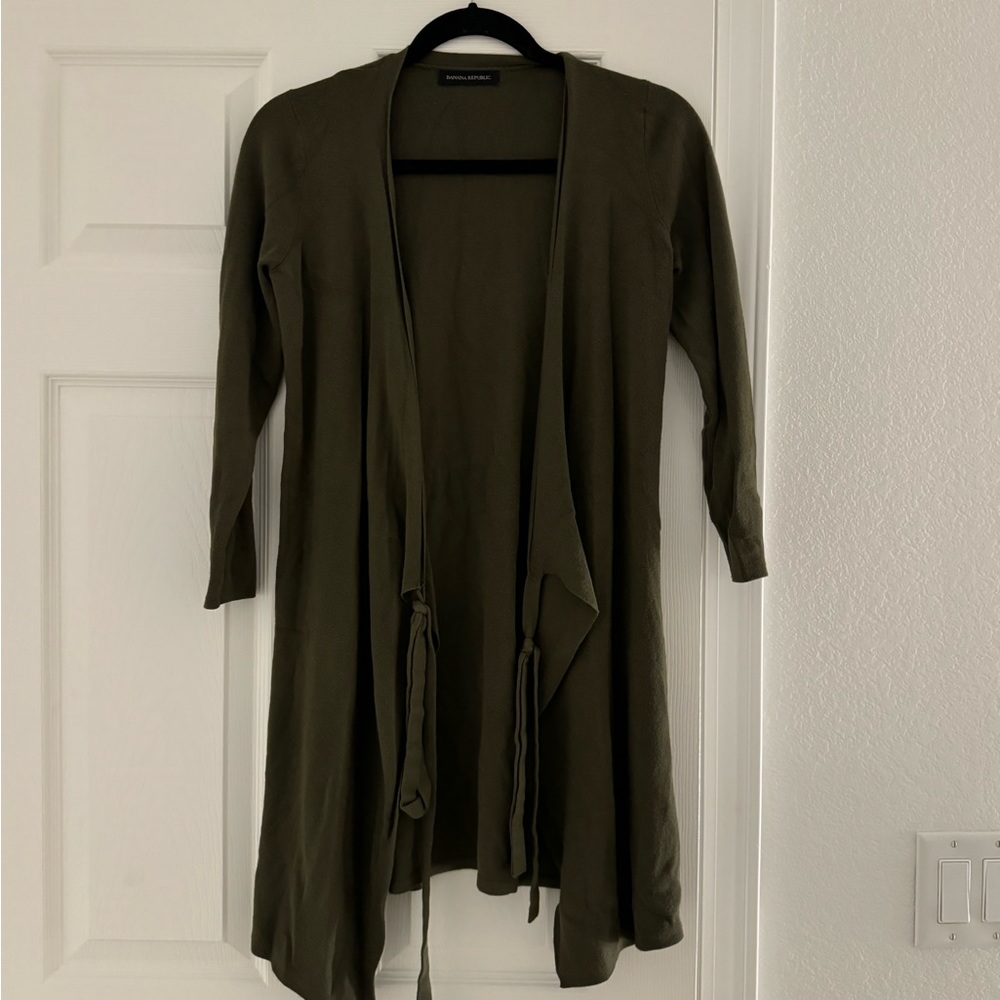 Banana Republic Olive Green Wrap Dress / Cardigan